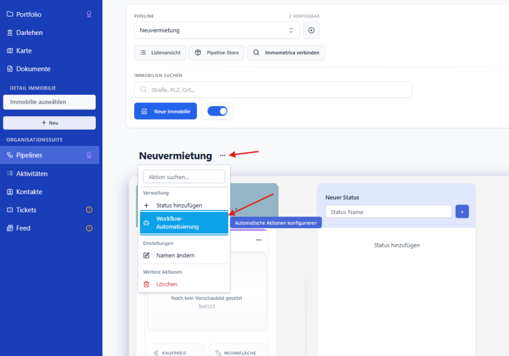 Workflow-Automatisierung öffnen